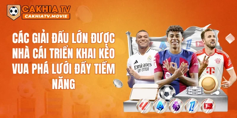 Các giải đấu lớn được nhà cái triển khai kèo Vua Phá Lưới đầy tiềm năng
